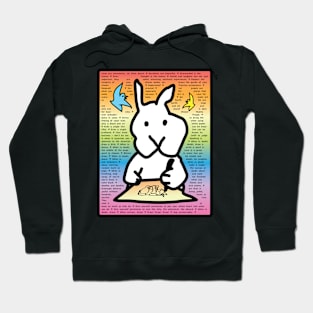 The Doodler's Manifesto funny bunny with message about life and drawing Hoodie